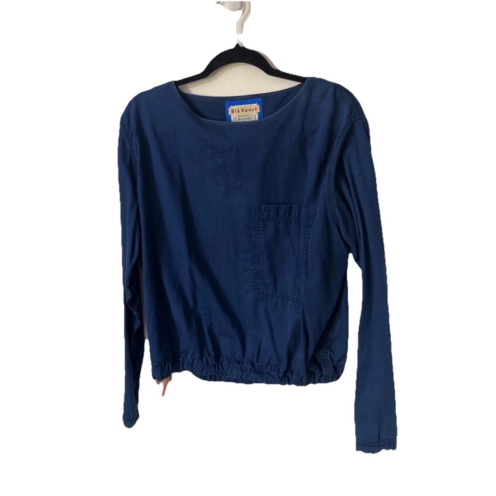 Bla Konst Acne Studios‎  Long Sleeve Top Crew Neck Pockets Blouse sz EU40